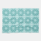 Linge De Cuisine Motif floral, bleu Turquoise (Horizontal)
