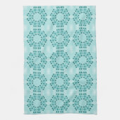 Linge De Cuisine Motif floral, bleu Turquoise (Vertical)