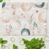 Linge De Cuisine Motif floral céleste (6) (Plié)