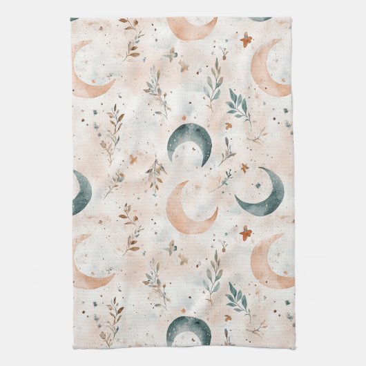Linge De Cuisine Motif floral céleste (6) (Vertical)