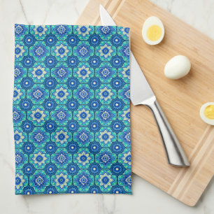 Linge De Cuisine Motif floral chic boho dynamique