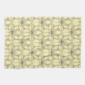 Linge De Cuisine Motif floral crème (Horizontal)