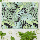 Linge De Cuisine Motif floral de jungle (Plié)