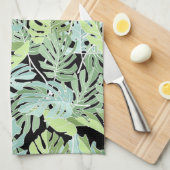 Linge De Cuisine Motif floral de jungle (Quart Plié)