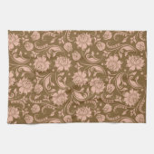 Linge De Cuisine Motif floral de rose et de brun (Horizontal)