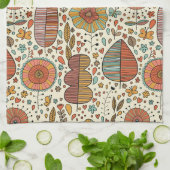 Linge De Cuisine Motif floral d'été fait de feuille (Plié)