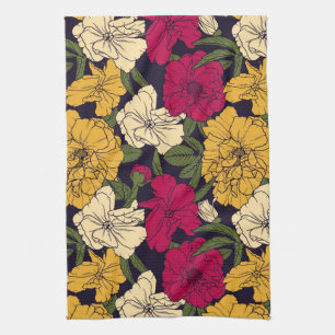 Linge De Cuisine Motif floral élégant