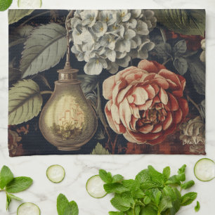 Linge De Cuisine Motif floral élégant vintage d'hortensia