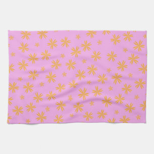 Linge De Cuisine Motif floral hippie orange rose prépa