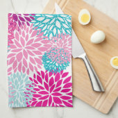 Linge De Cuisine Motif floral lumineux 2 (Quart Plié)