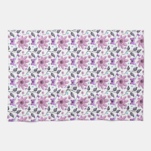 Linge De Cuisine Motif floral Papillon Violet Cottagecore Mignon