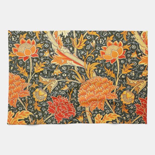 Linge De Cuisine Motif floral vintage William Morris Cray (Horizontal)