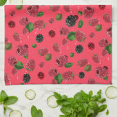 Linge De Cuisine Motif framboise (Plié)