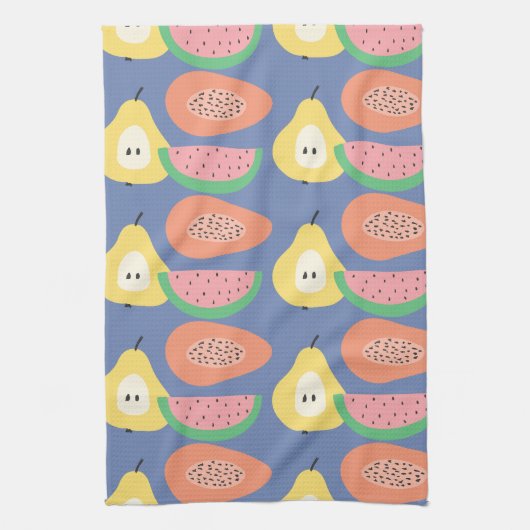 Linge De Cuisine Motif Fun Fruit (Vertical)