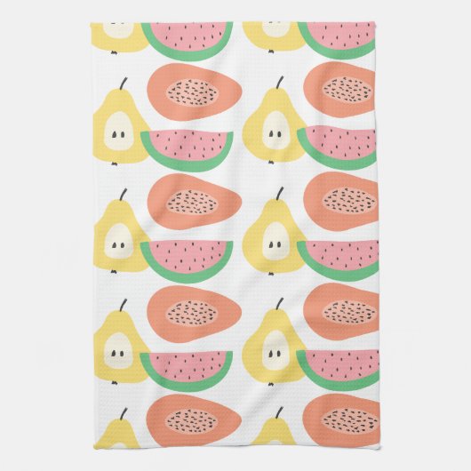 Linge De Cuisine Motif Fun Fruit (Vertical)