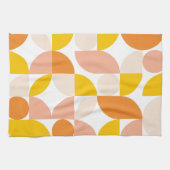 Linge De Cuisine Motif géométrique Abstrait Pêche orange jaune (Horizontal)
