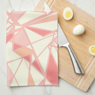Linge De Cuisine Motif géométrique abstrait rose beige