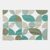 Linge De Cuisine Motif géométrique Abstrait Turquoise vert (Horizontal)