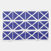 Linge De Cuisine Motif géométrique bleu blanc (Horizontal)