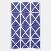 Linge De Cuisine Motif géométrique bleu blanc (Vertical)