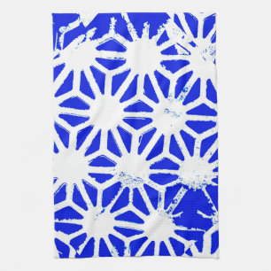 Linge De Cuisine Motif géométrique bleu royal