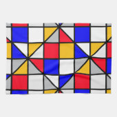 Linge De Cuisine Motif géométrique Carré multicolore (Horizontal)