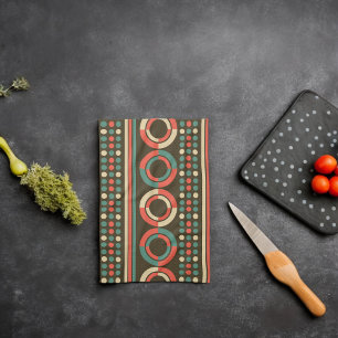 Linge De Cuisine Motif géométrique couleur vintage