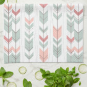 Linge De Cuisine Motif géométrique dans le rétro style (Plié)