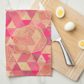 Linge De Cuisine Motif géométrique de fleur (Quart Plié)