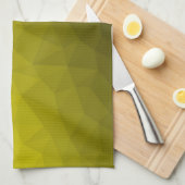 Linge De Cuisine Motif géométrique dégradé foncé jaune (Quart Plié)