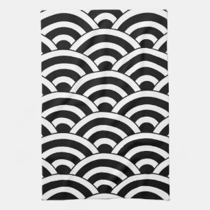 Linge De Cuisine Motif géométrique en arche de style Mid Century Mo