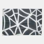 Linge De Cuisine Motif géométrique Gras noir et blanc Spider Web (Horizontal)