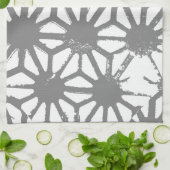 Linge De Cuisine Motif géométrique gris (Plié)
