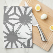 Linge De Cuisine Motif géométrique gris (Quart Plié)