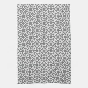 Linge De Cuisine Motif géométrique gris blanc sans couture