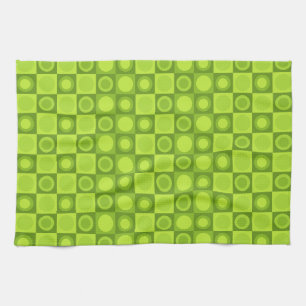 Linge De Cuisine Motif géométrique MCM rétro Chartreuse