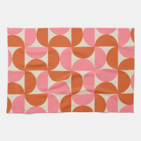 Motif géométrique moderne du milieu du siècle rose