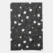 Linge De Cuisine Motif géométrique noir et blanc rétro (Vertical)