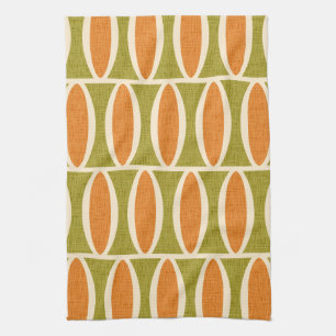Linge De Cuisine Motif géométrique ovale de style moderne du milieu