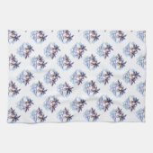 Linge De Cuisine Motif géométrique pourpre de palmier d'aquarelle (Horizontal)