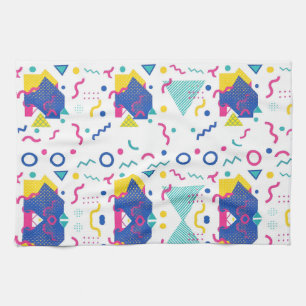 Linge De Cuisine Motif géométrique Retro Memphis