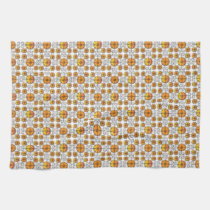 Linge De Cuisine Motif géométrique traditionnel letton SUN signe V