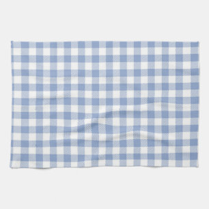 Linge De Cuisine Motif Gingham Bleu Clair Imprimé Carreaux Classiqu