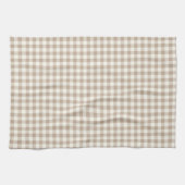 Linge De Cuisine Motif Gingham Bohème Carreaux Neutres (Horizontal)