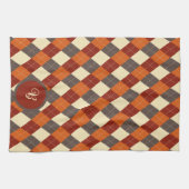 Linge De Cuisine Motif Gingham d'automne (Horizontal)