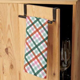 Linge De Cuisine Motif Gingham Moderne de Noël