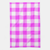 Linge De Cuisine Motif Gingham Rose et Blanc (Vertical)