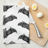 Linge De Cuisine Motif gothique noir et blanc (Quart Plié)