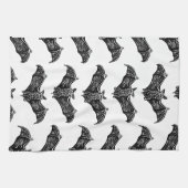 Linge De Cuisine Motif gothique noir et blanc (Horizontal)