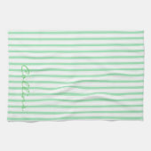 Linge De Cuisine Motif Grandes vertes et blanches (Horizontal)